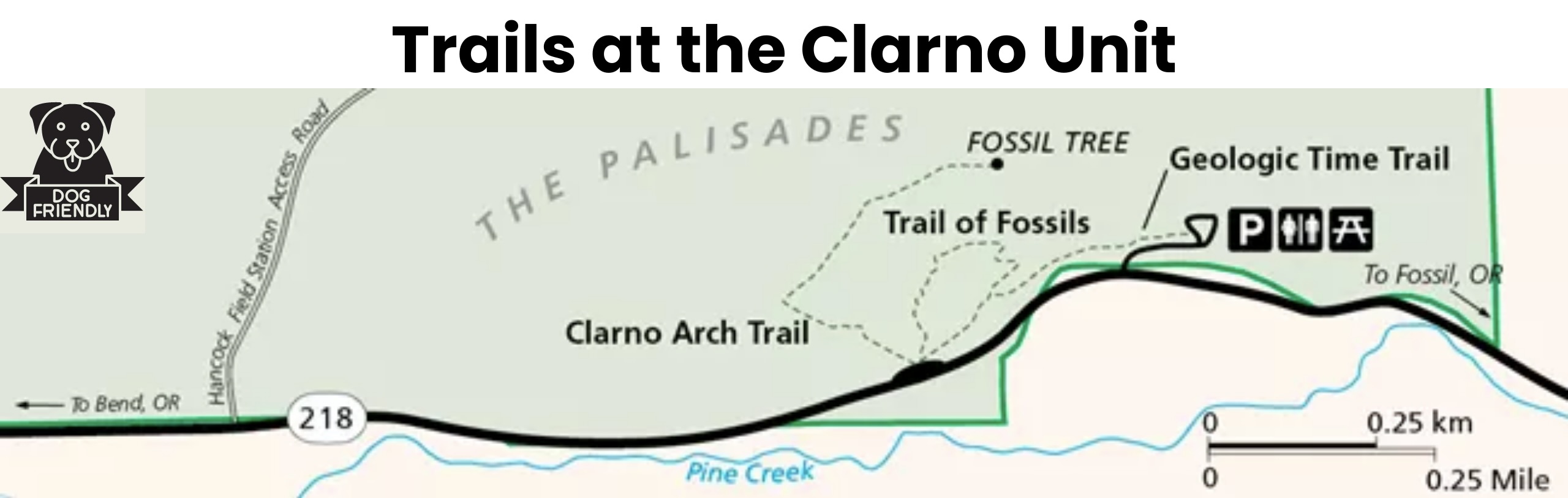 Map of the Clarno Unit trails