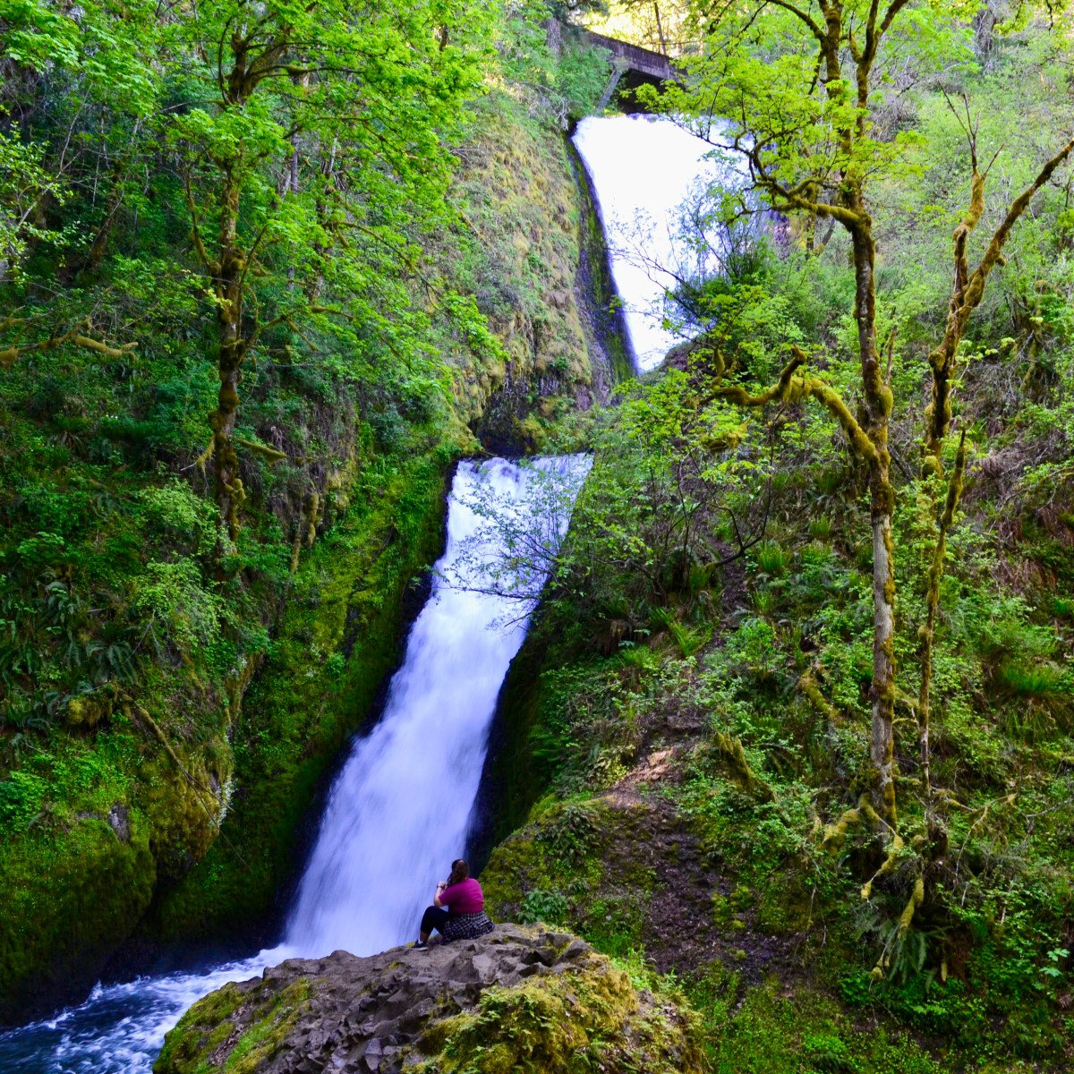 Bridal Veil Falls in the Columbia River Gorge