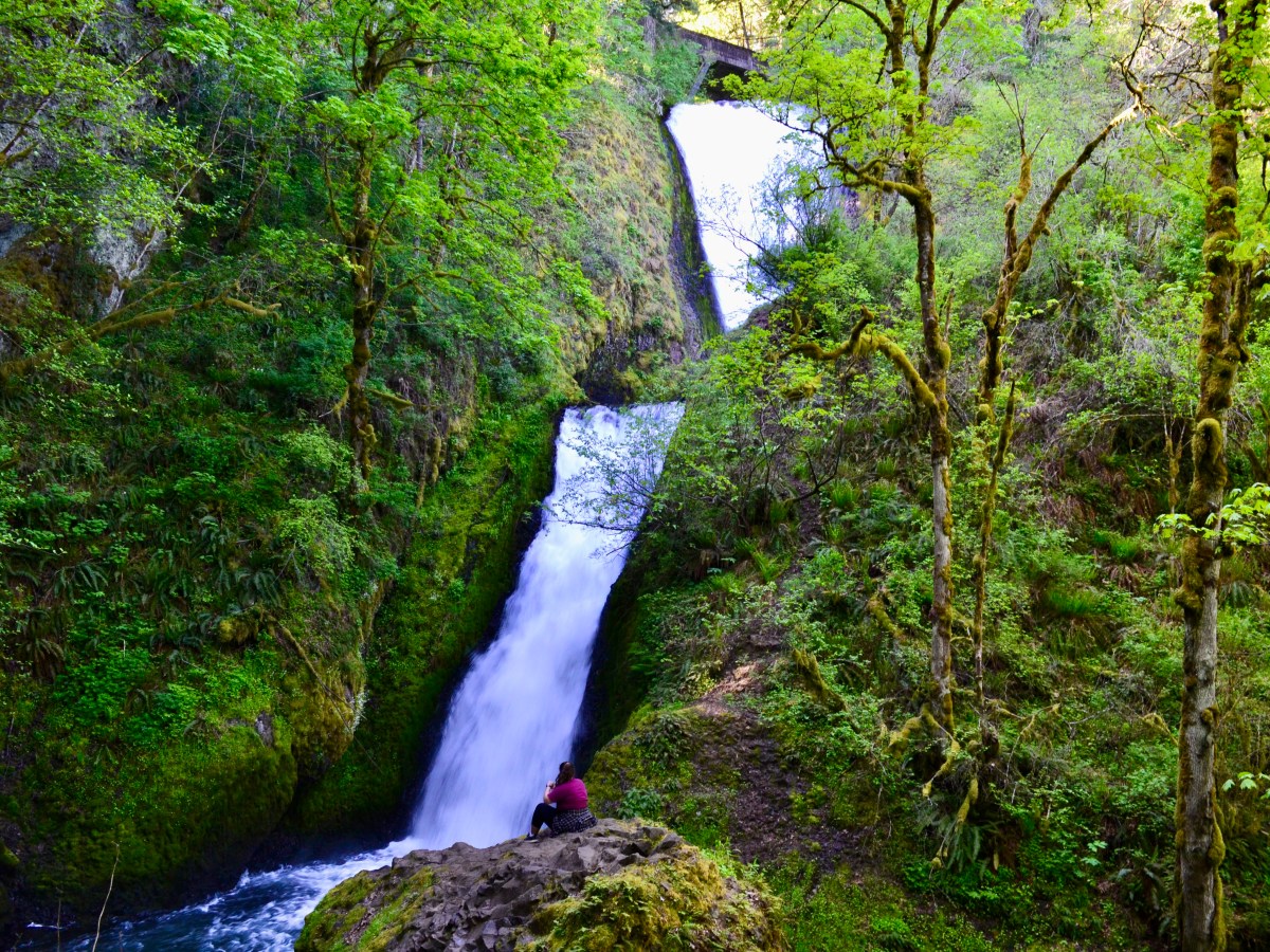 Bridal Veil Falls in the Columbia River Gorge