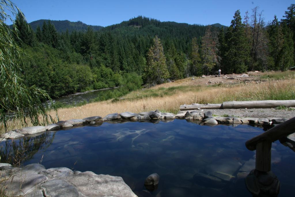 Breitenbush Hot Springs Retreat, an off-grid wellness retreat with natural hot springs in the Willamette National Forest