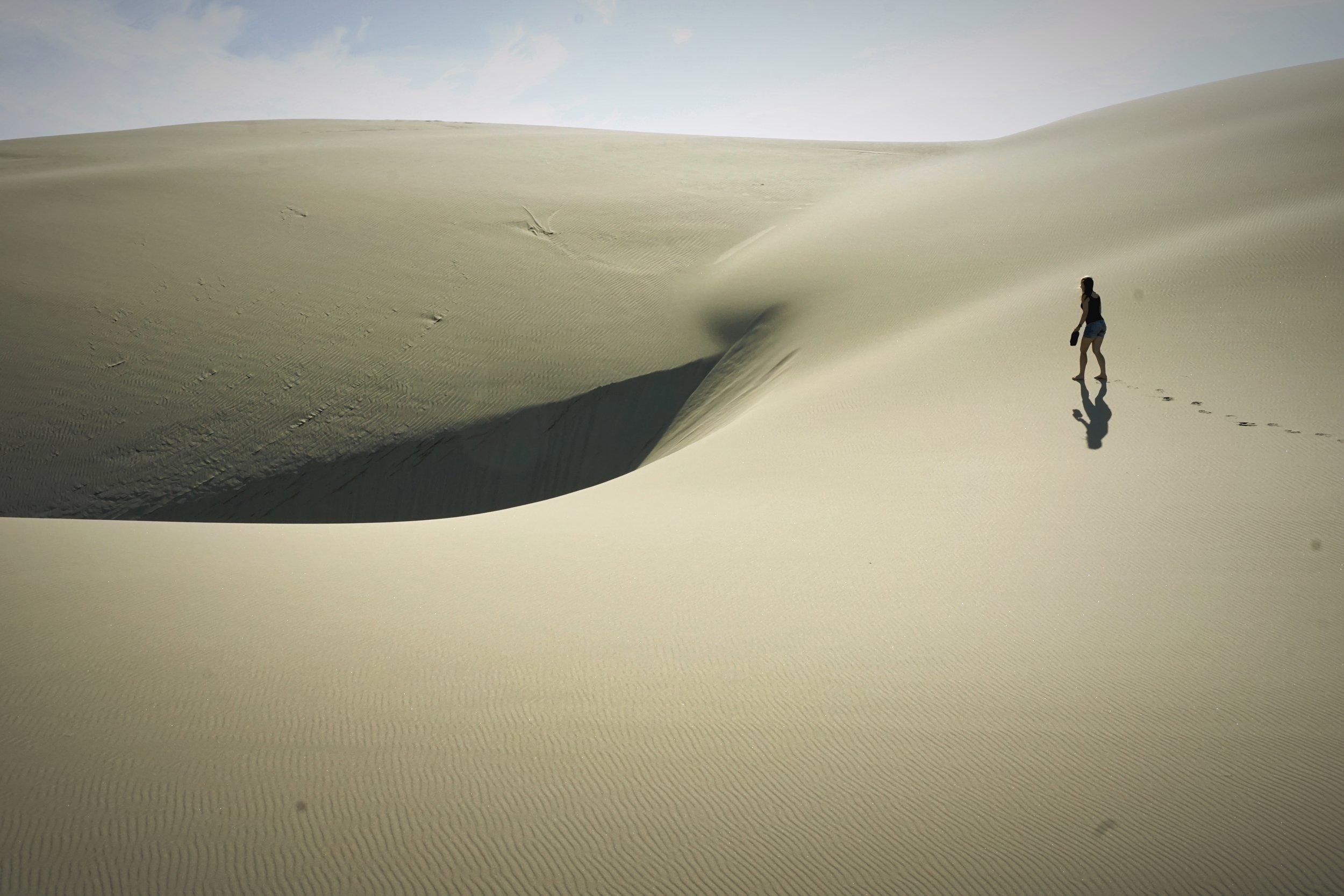John Dellenback Dunes Trail, the largest expanse of sand dunes strentch across the horizon