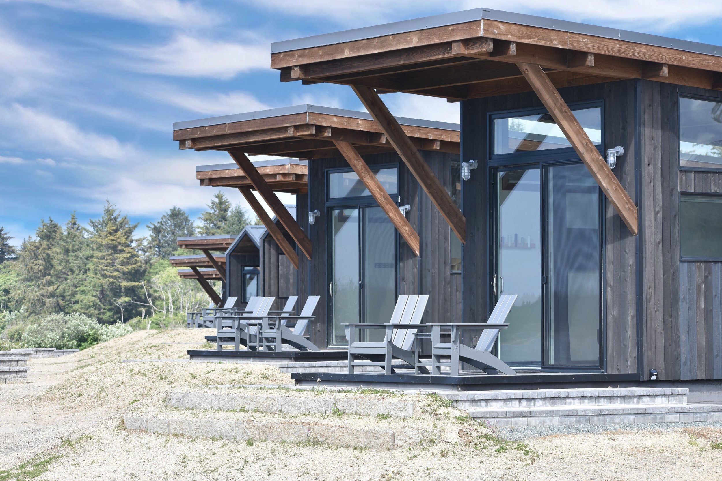 Luxury glamping tent with amenities in the Oregon wilderness