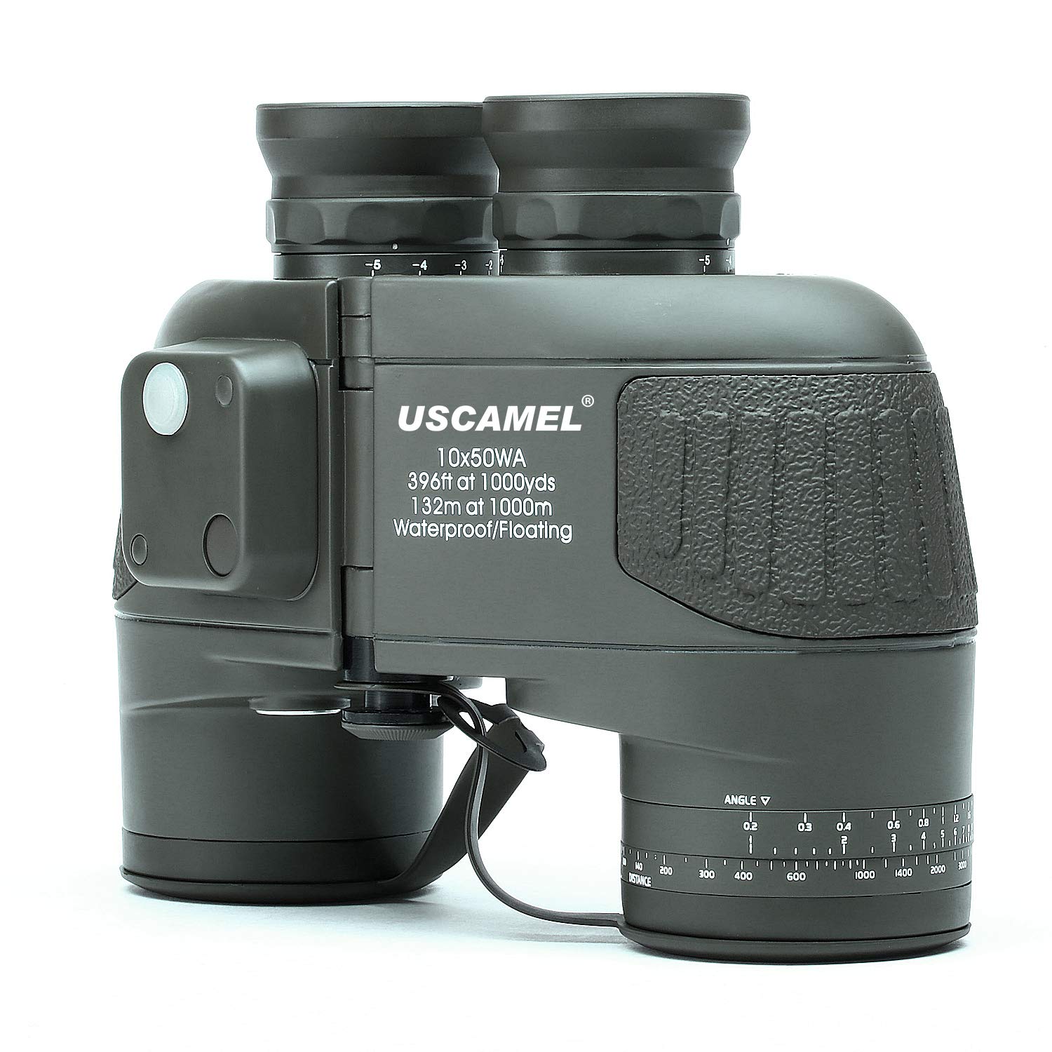 USCAMEL 10×50 Marine Binoculars with Rangefinder & Compass