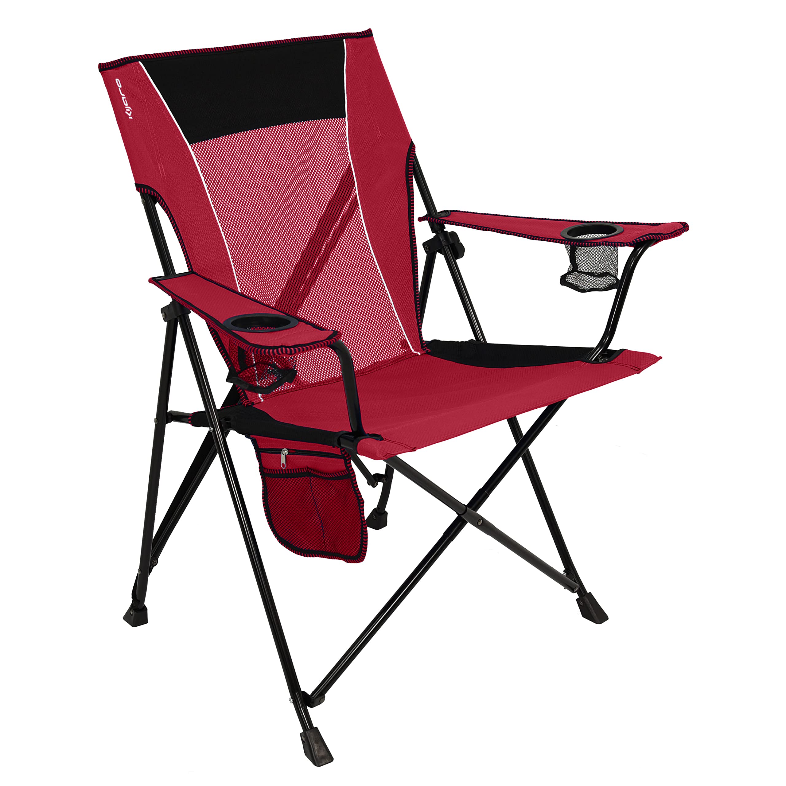 Kijaro Dual Lock folding camp chair in green, set up at Smith Rock State Park