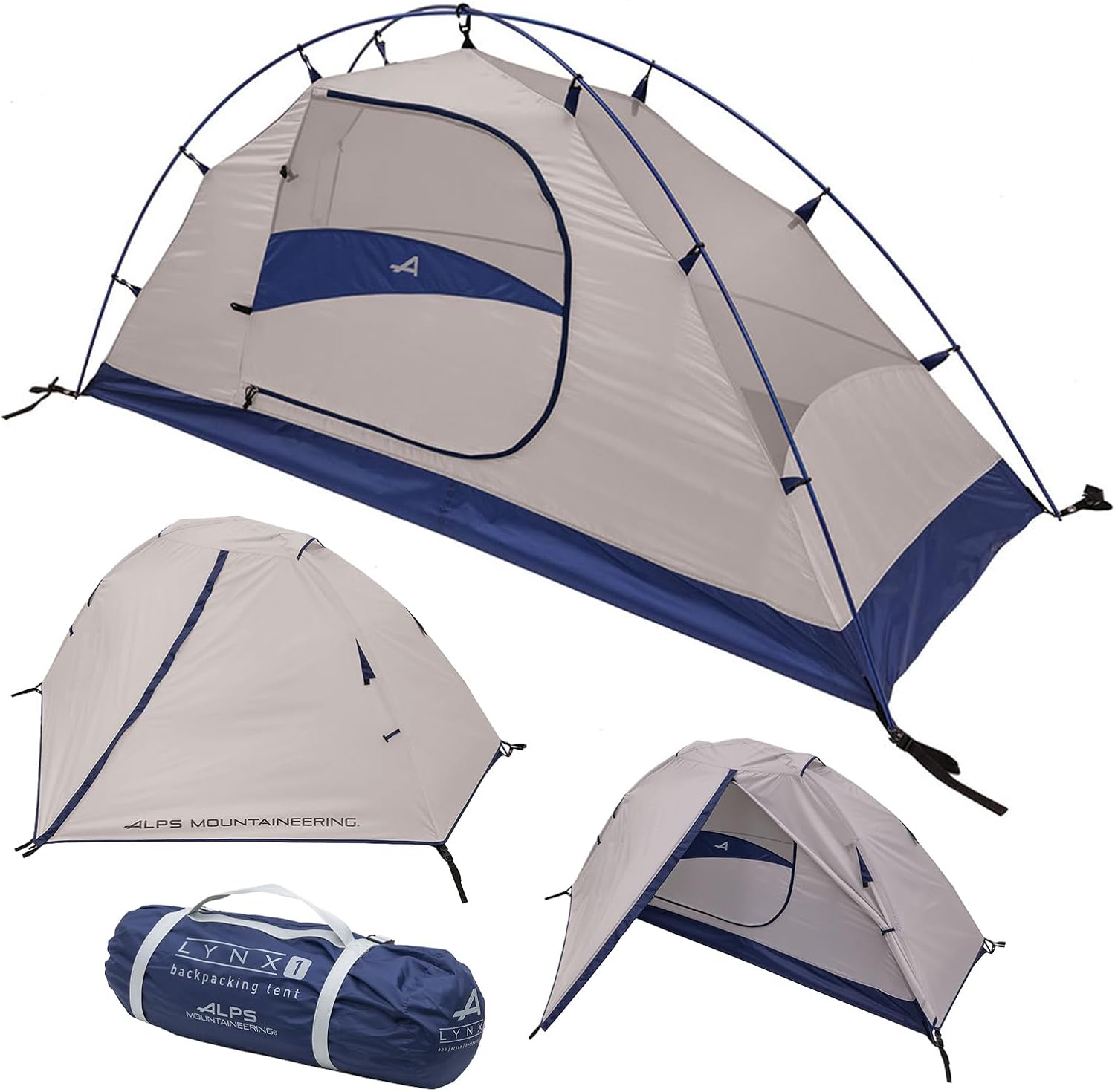 ALPS Mountaineering Lynx 1 solo backpacking tent at a wooded campsite
