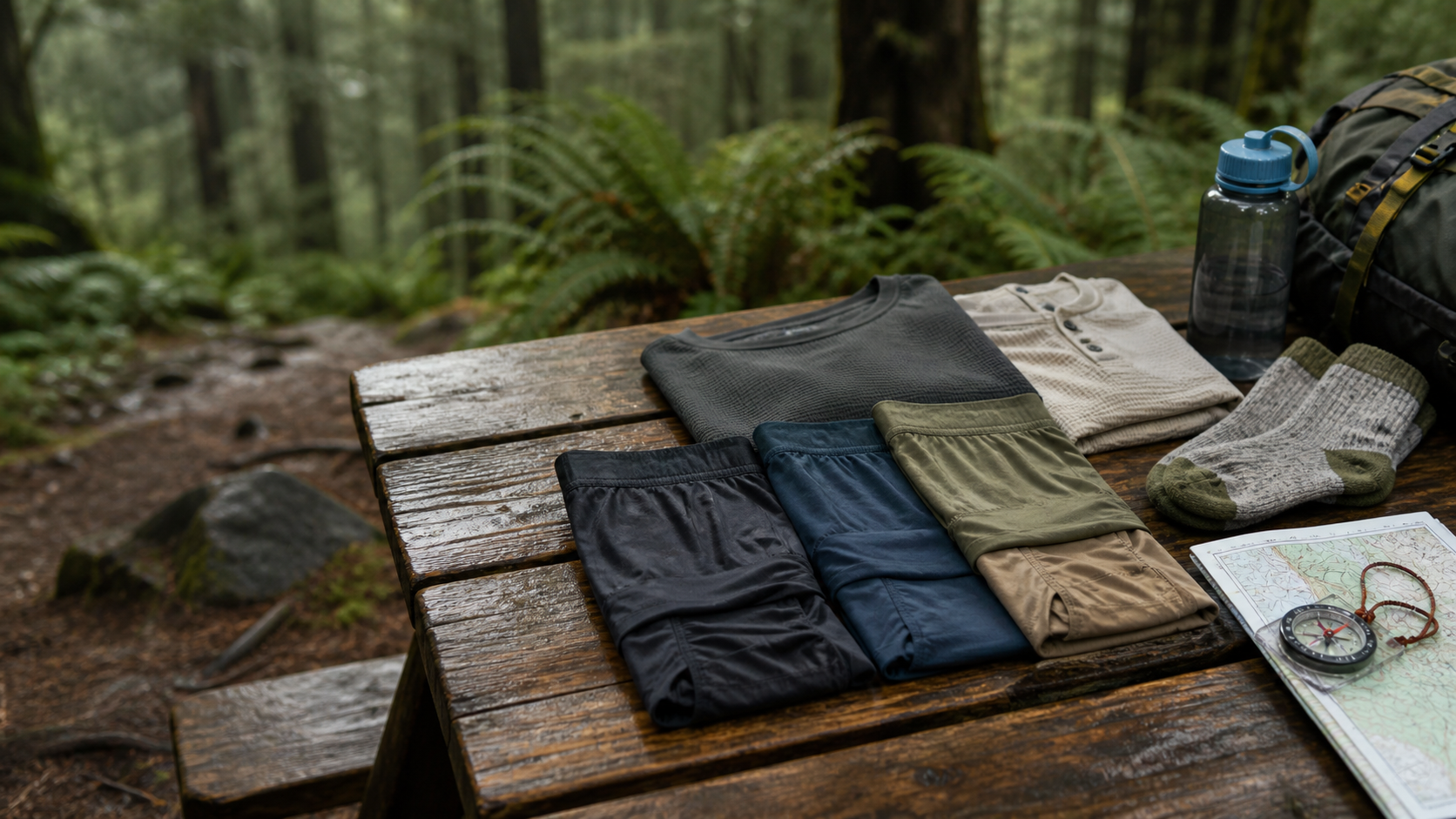Man hiking on trail, tested hiking underwear for men 2026