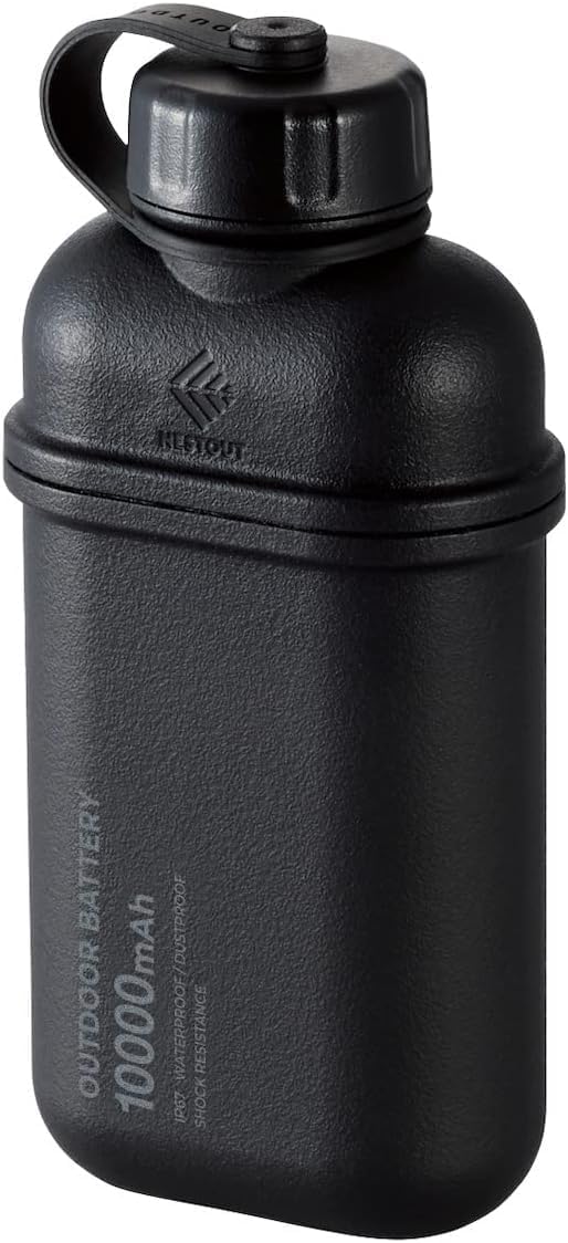 NESTOUT 10K rugged IP67 power bank on a wet Pacific Northwest trail