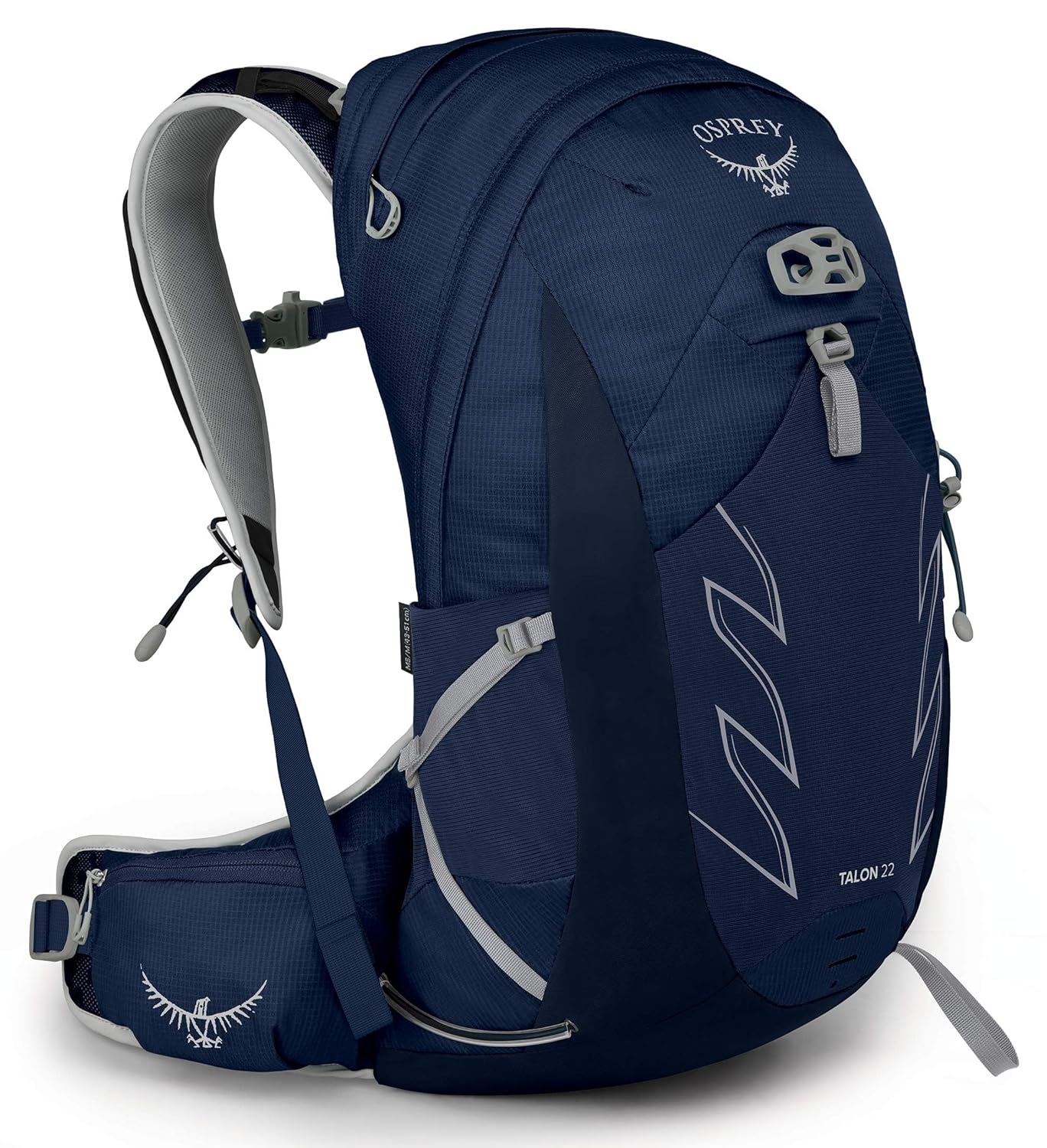 Osprey Talon 22L men's best day hiking backpack in orange with hipbelt and trekking pole attachments