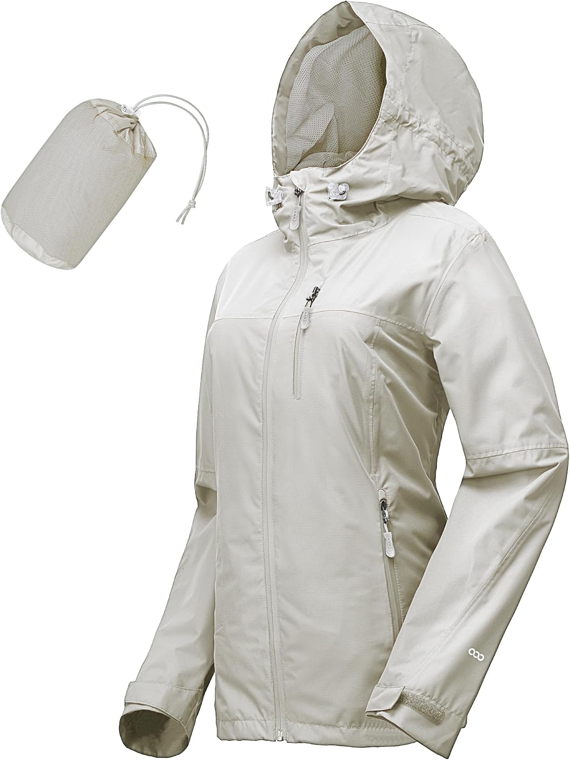 33,000ft women's packable waterproof rain jacket with hood