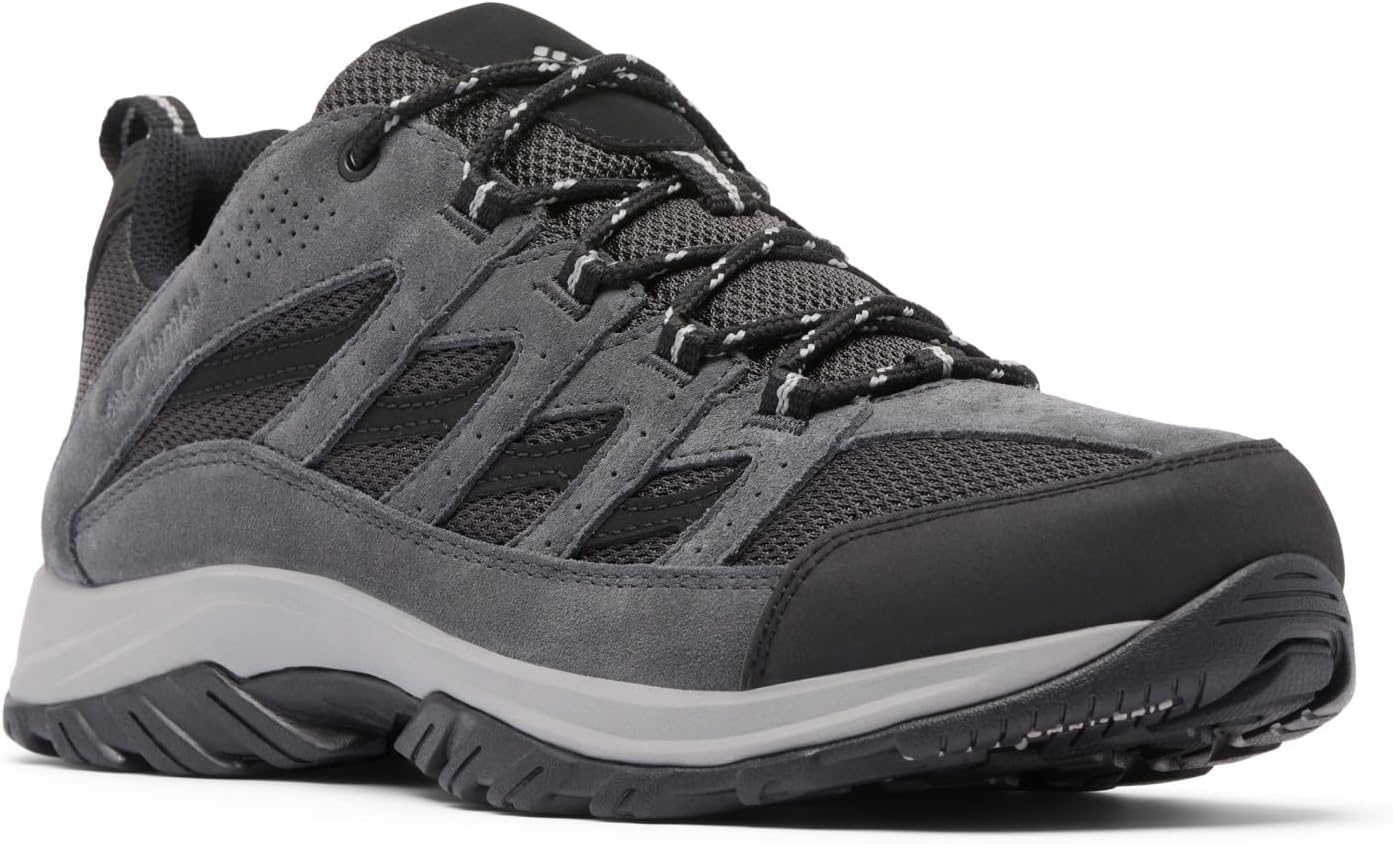 Columbia Crestwood wide fit hiking boot in brown suede and mesh