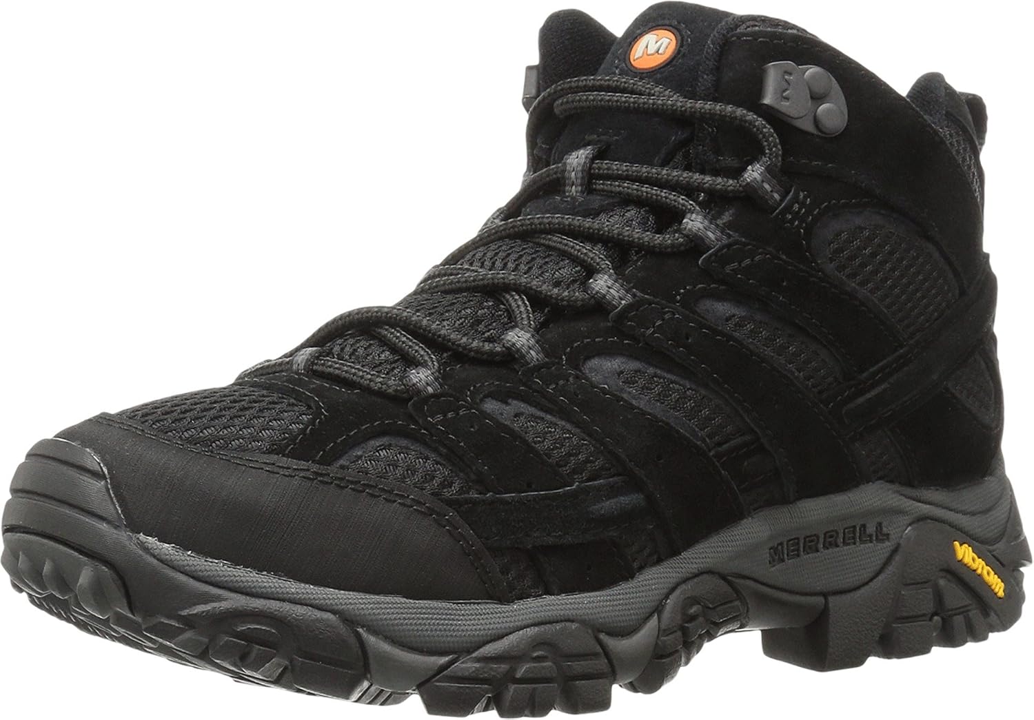 Merrell Moab 2 Mid waterproof hiking boot in brown suede and mesh