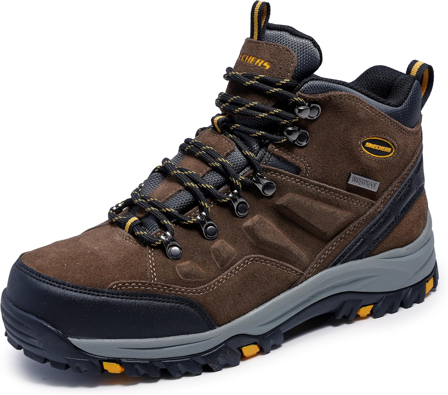Skechers Relment Pelmo suede leather hiking boot in brown
