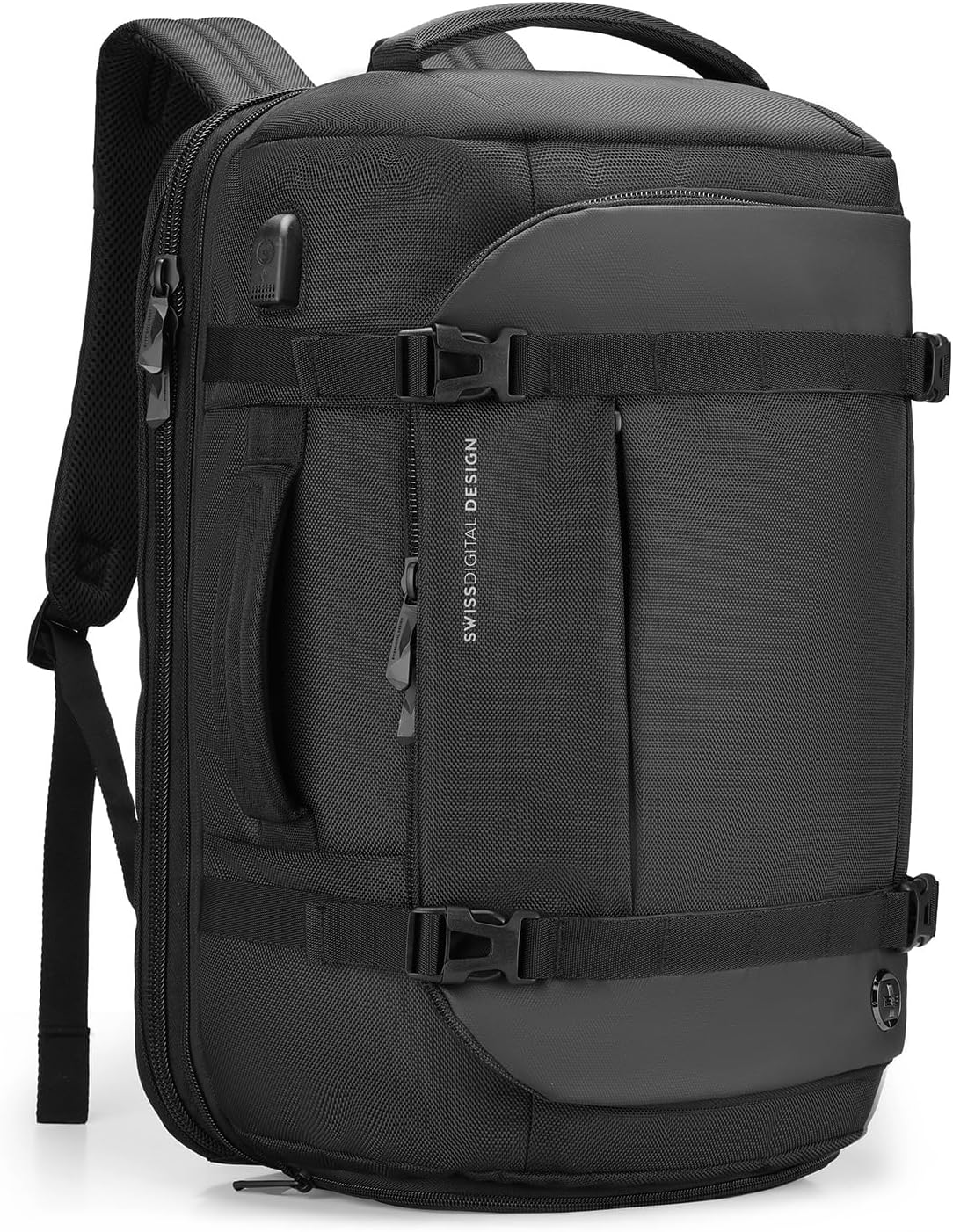 Swissdigital 40L TSA friendly carry-on travel backpack
